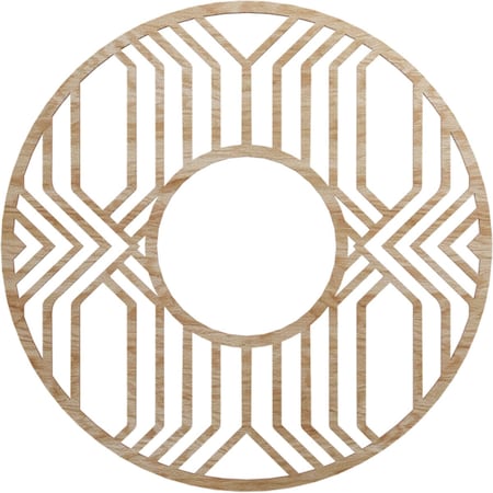 Ekena Millwork Empire Wood Fretwork Pierced Ceiling Medallion, Red Oak, 26"OD x 9 1/2"ID x 3/8"T CMWP26X26X0375EPRO